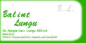 balint lungu business card